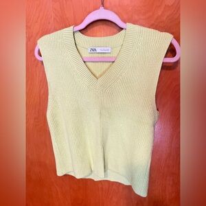 Zara Lime Green sweater vest size small